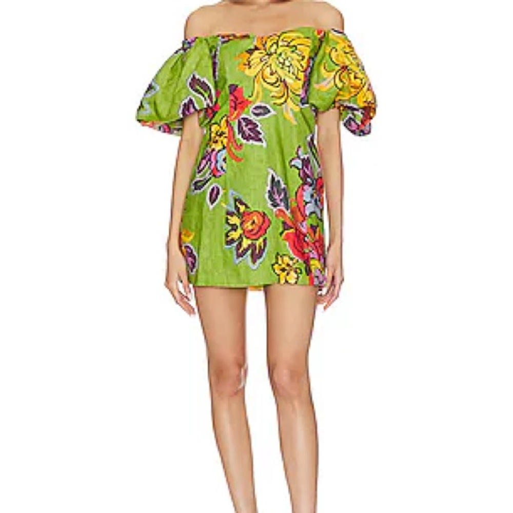 Dali Mini Dress in Green Lanai Size 6